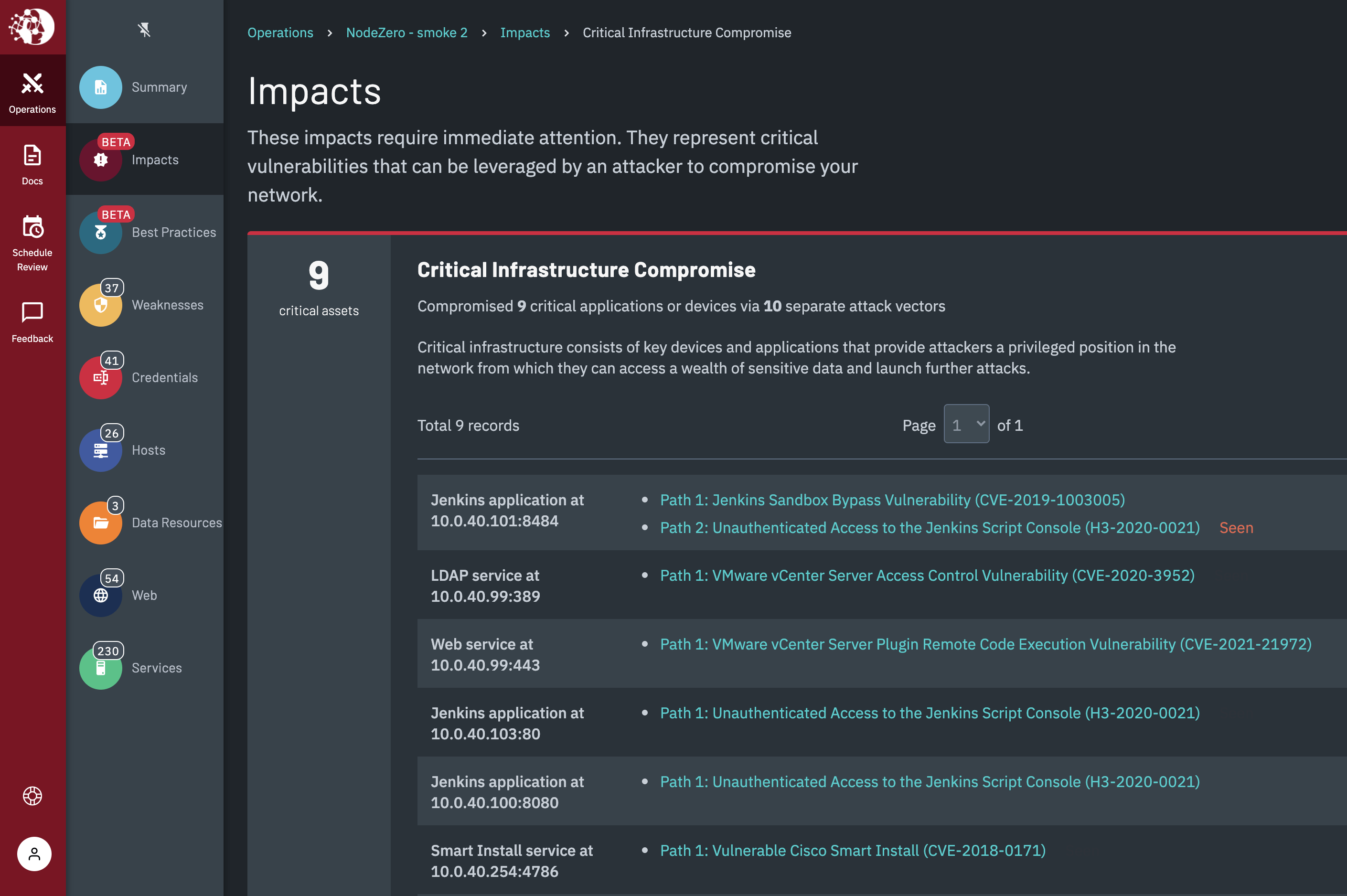 Impact Screen with Detail