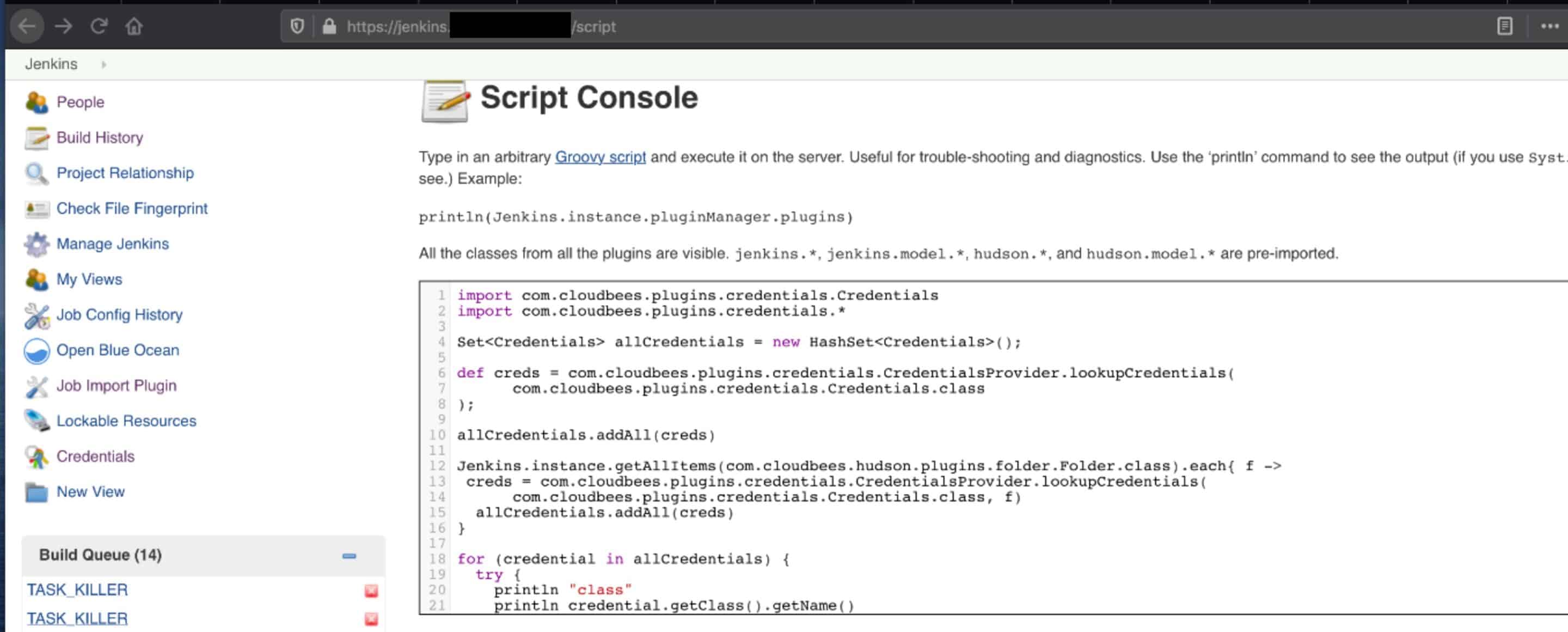 Jenkins Script Console