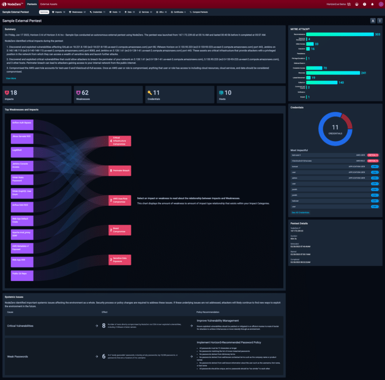 NodeZero UI - Summary