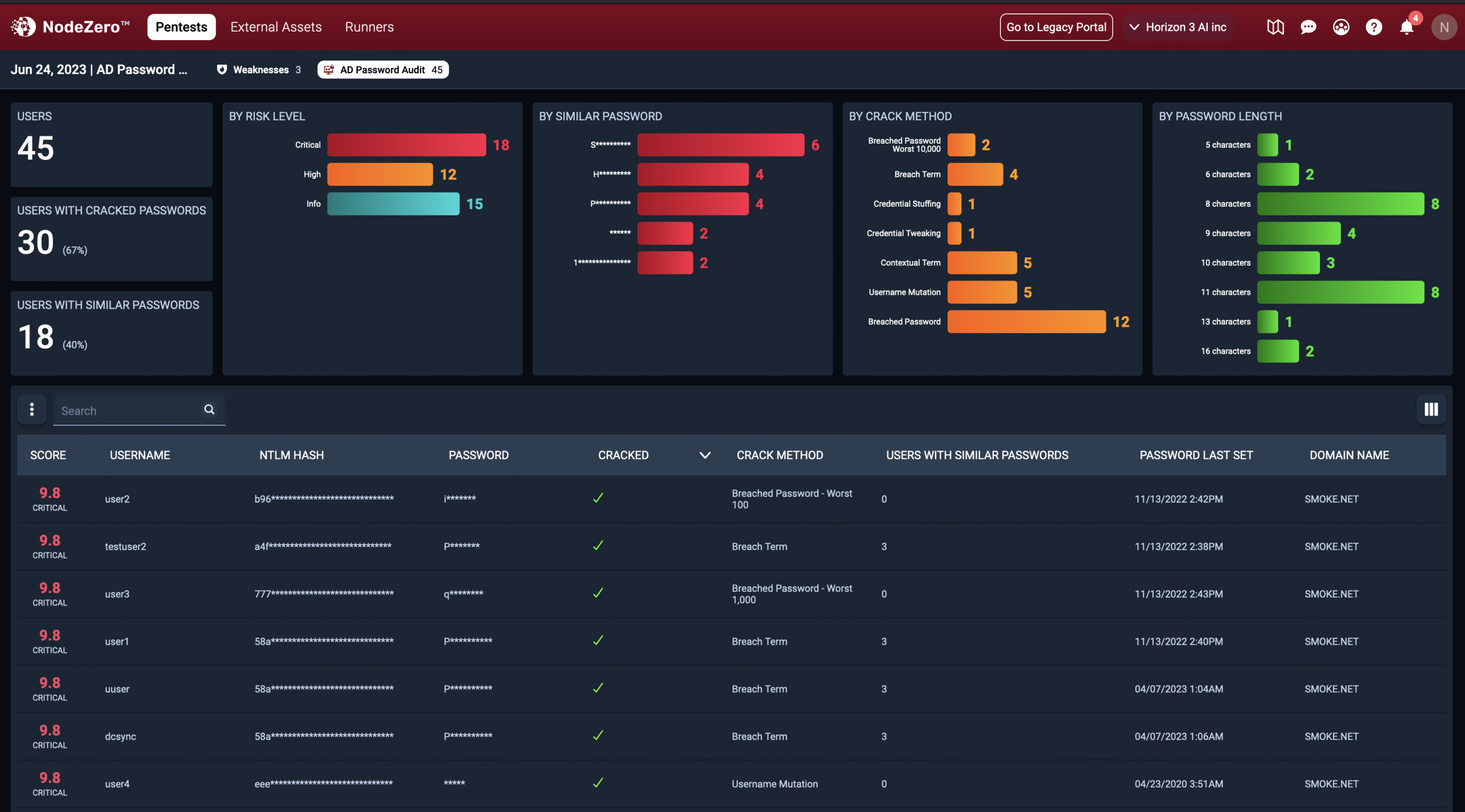 NodeZero Password Audit