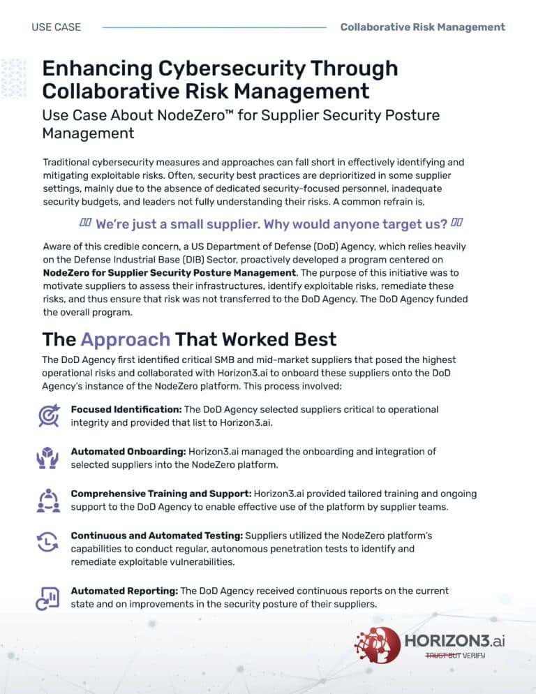 Enhancing Cybersecurity Through Collaborative Risk Management