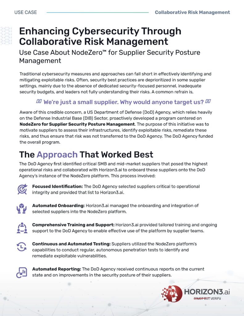Enhancing Cybersecurity Through Collaborative Risk Management