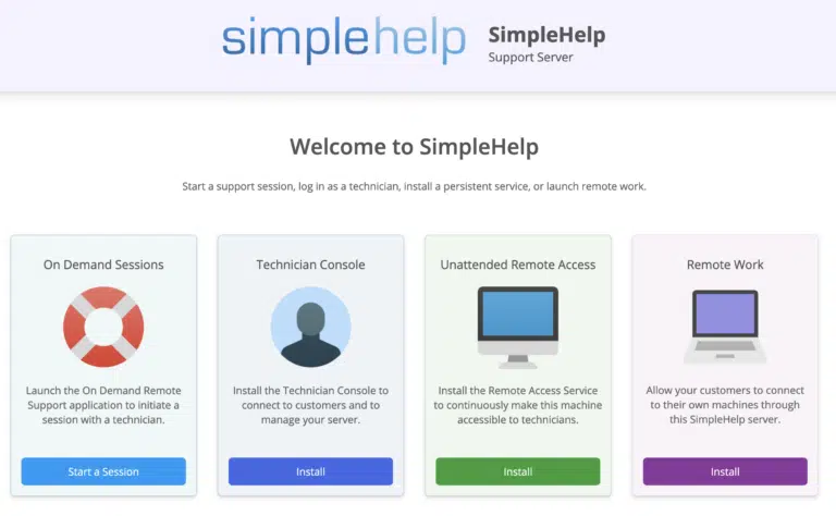 SimpleHelp Support
