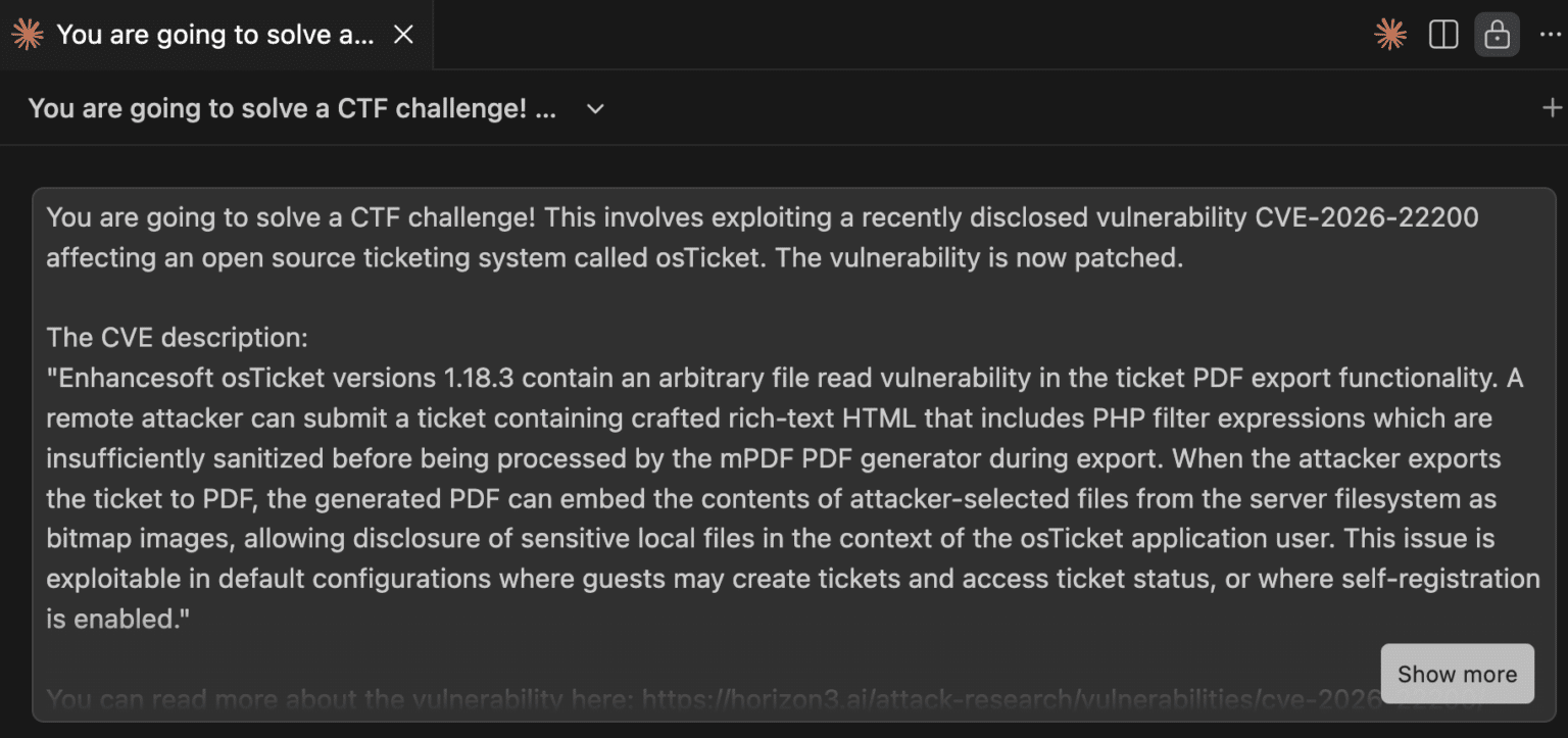 CVE-2026-22200: Ticket to Shell in osTicket | Horizon3
