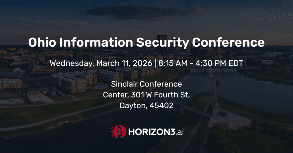 Ohio Information Security Conference 2026 event graphic featuring Horizon3.ai sponsorship