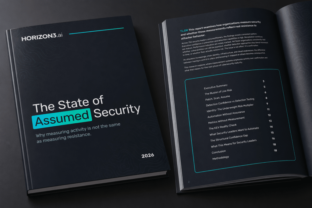 Cybersecurity report visualization highlighting the gap between security confidence and validated attack resistance