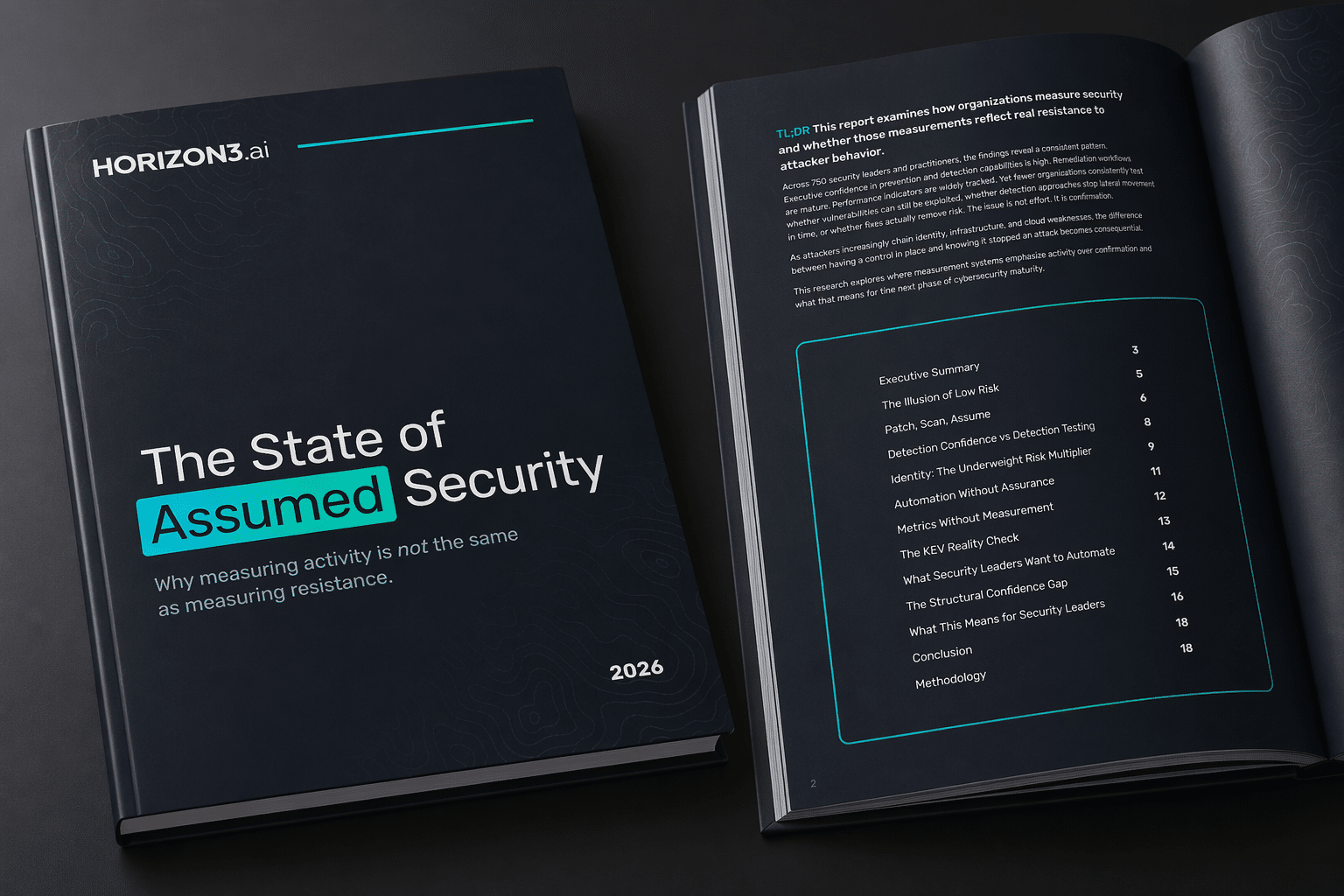 Cybersecurity report visualization highlighting the gap between security confidence and validated attack resistance