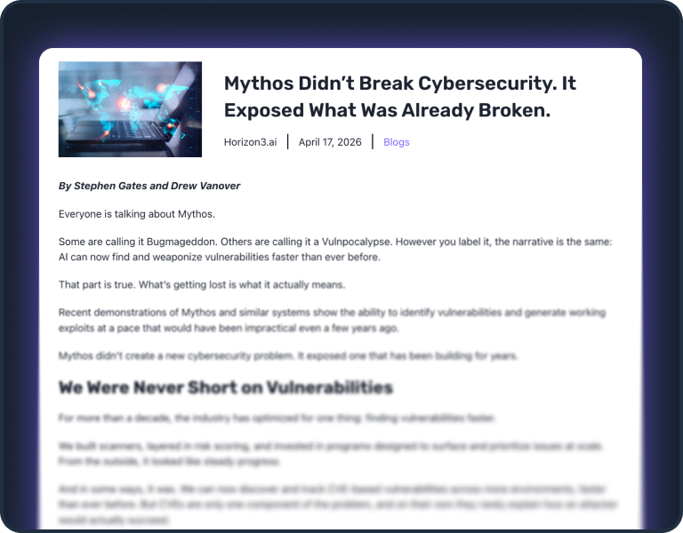 mockup of Mythos Didn't Break Cybersecurity... blog