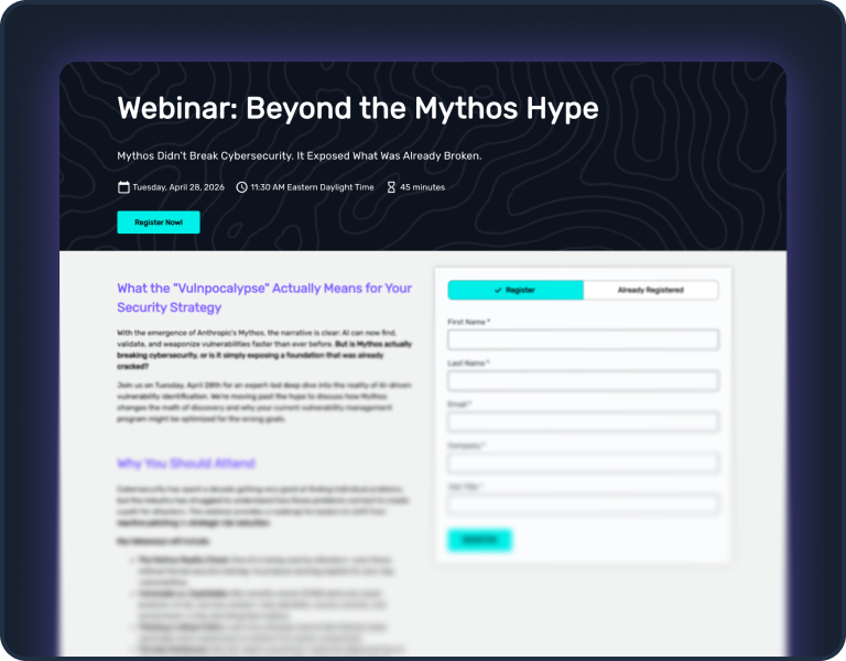 mockup of Webinar: Beyond the Mythos Hype