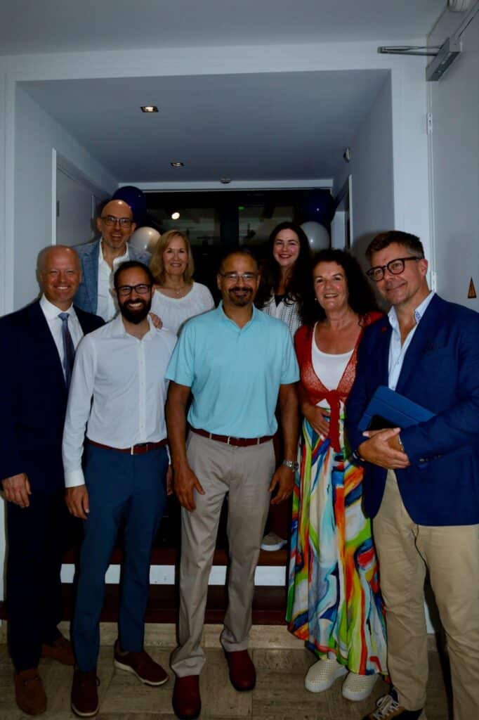 Horizon3.ai's executive leadership team joined Ms. Hilde van der Meer to celebrate the opening of the company's new Amsterdam headquarters.