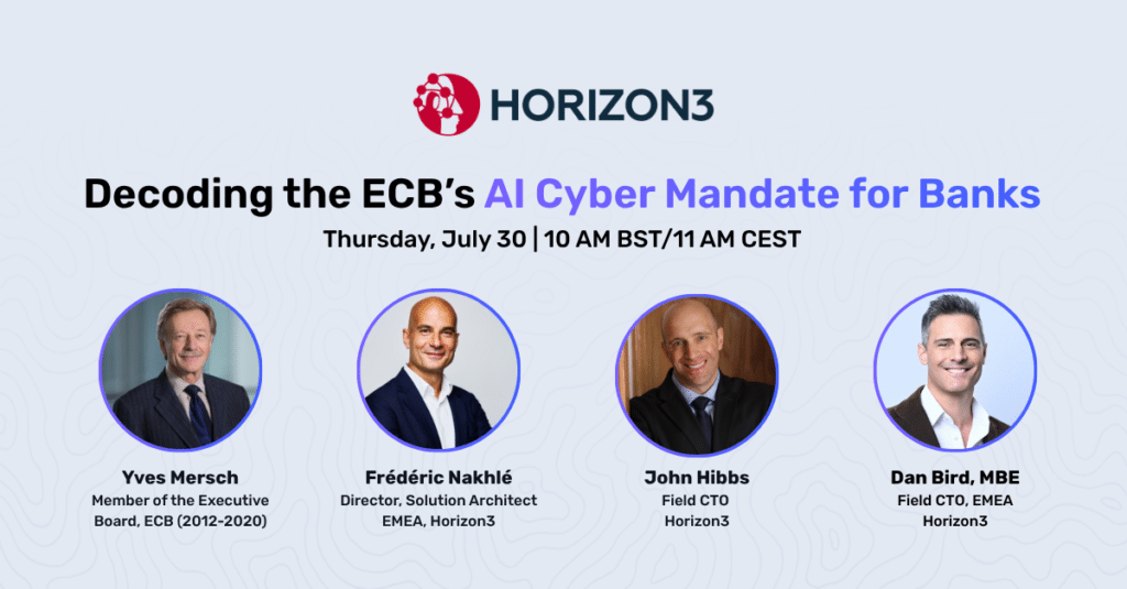 Promotional graphic for the Decoding the ECB's AI Cyber Mandate for Banks webinar.