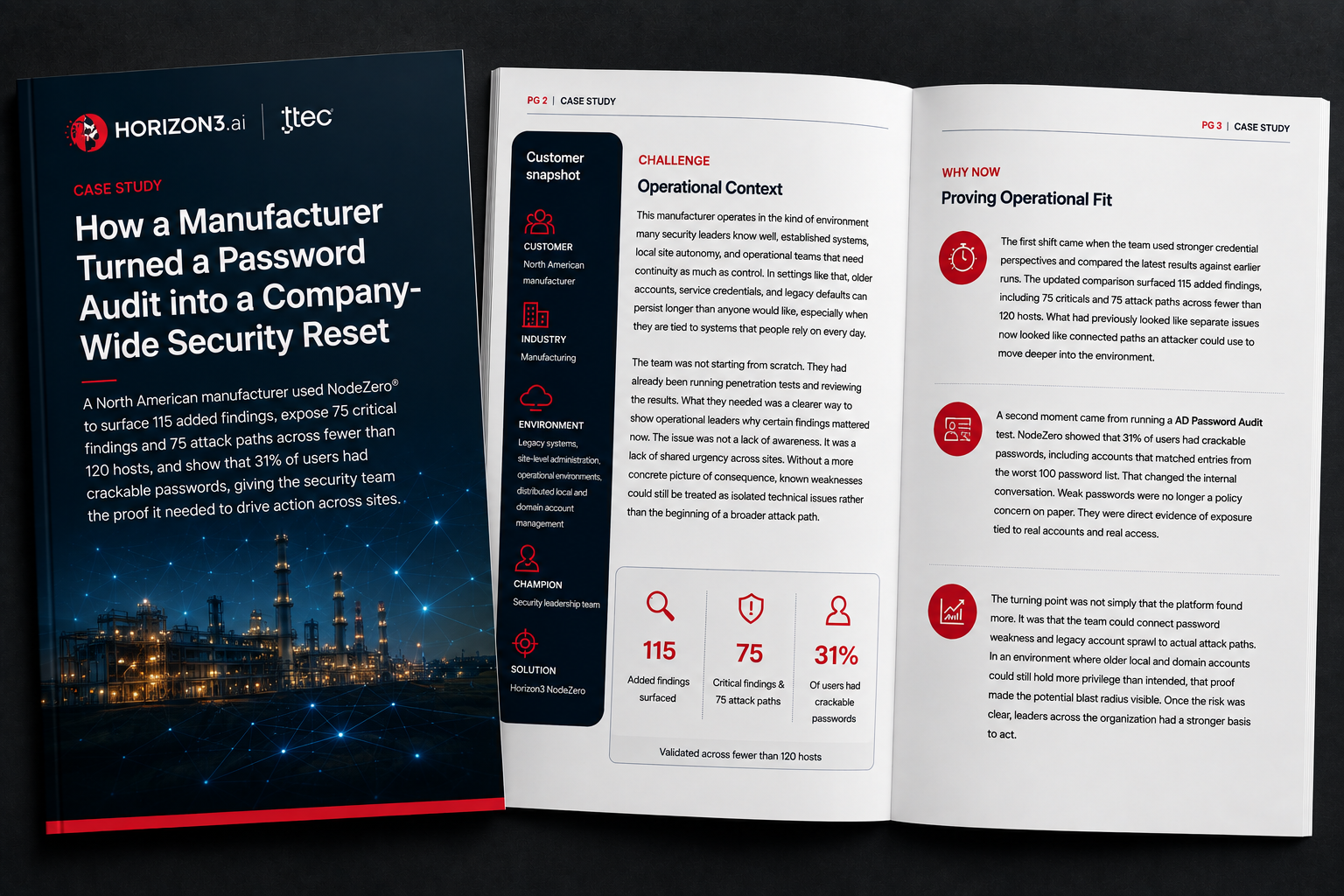 Manufacturer customer story on reducing password risk with NodeZero