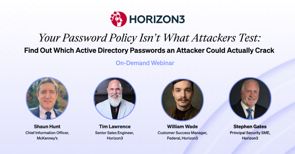 Webinar on Active Directory password risk and NodeZero Password Audit