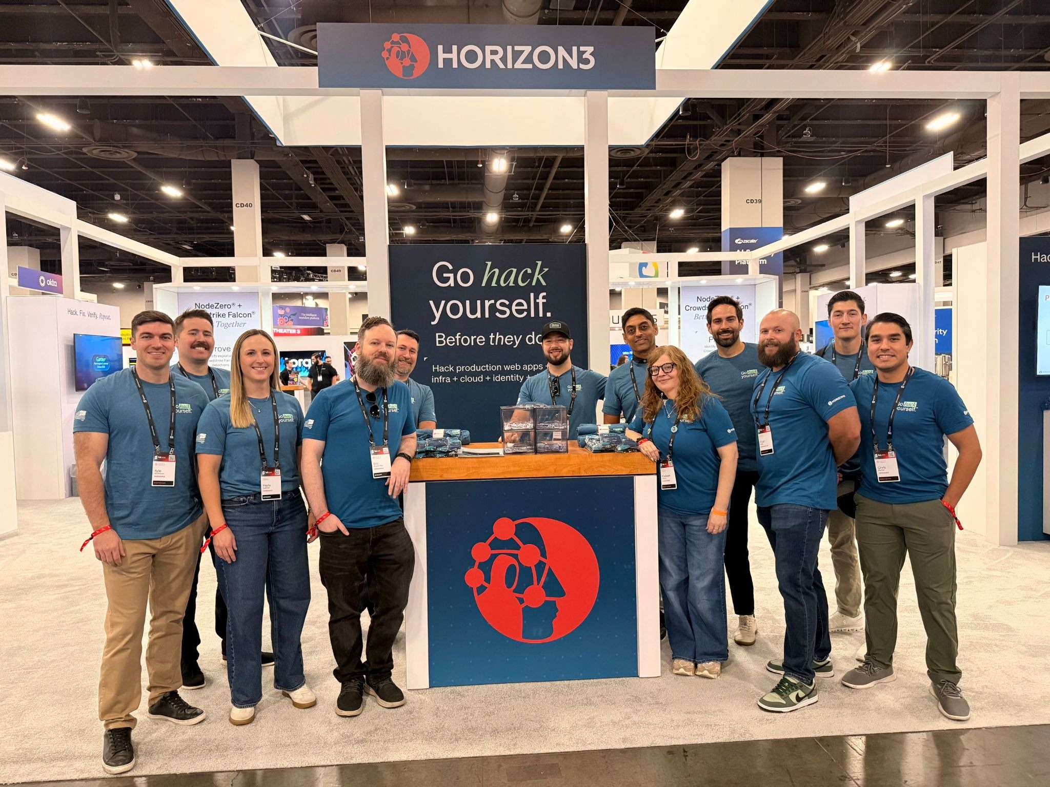 Horizon3 team at the Fal.Con 2026 booth in Las Vegas