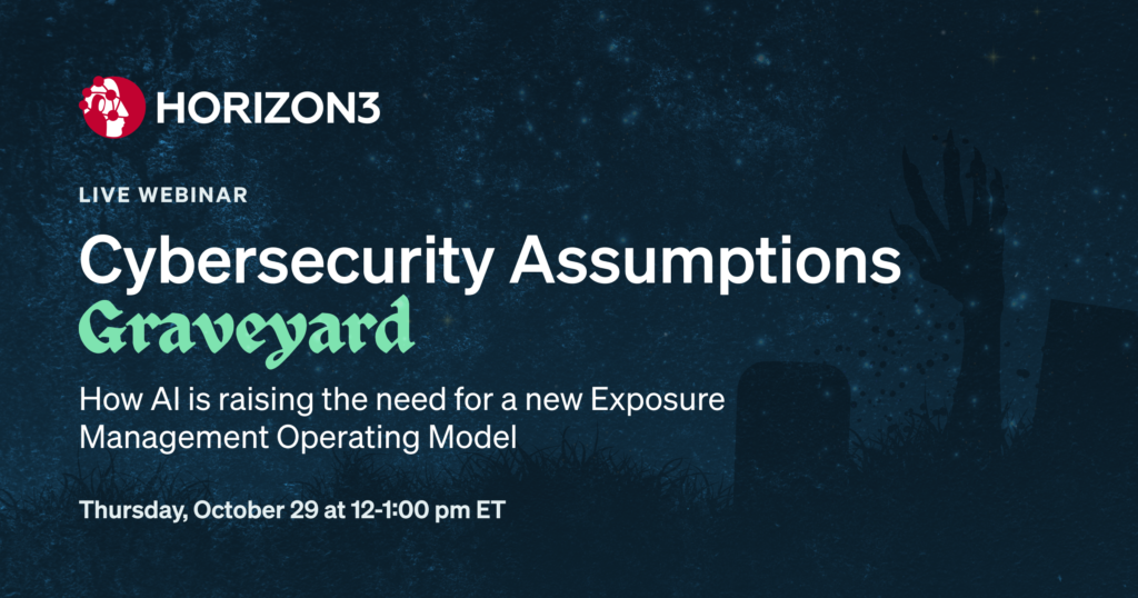 Horizon3 Cybersecurity Assumptions Graveyard webinar promotional graphic